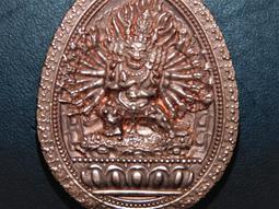 【雙面大威德金剛】彩色圓形琉璃護身掛墜 直徑約 3.5cm 含項鍊 [71241] 歷史價格詳細信息