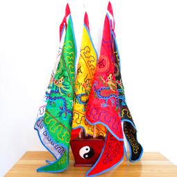 【小新宗教】道士用品道家五龍旗法旗五方旗五色龍旗五營旗 雙面繡花令旗大號 歷史價格詳細信息