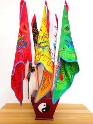 【小新宗教】道士用品道家旗幟五方旗五龍旗五營旗五行旗令旗法旗雙面刺繡大號 價格比較,價格查詢,歷史價格詳細信息