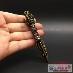 泥泊爾手工銅法器 藏傳佛教老銅金剛法鈴密宗金銅杵手搖銅鈴一套 歷史價格詳細信息