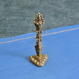 古銅佛教法器金剛杵金剛厥降魔杵一對銅鑄老包漿精美收藏法器 歷史價格詳細信息