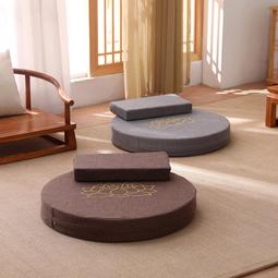 坐墊蒲團打坐墊禪修墊拜佛墊冥想靜坐家用摺疊加厚布藝椰棕跪拜墊 歷史價格詳細信息