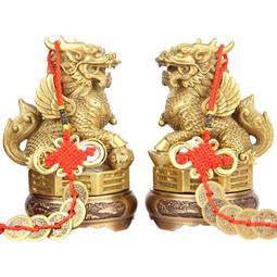 銅麒麟踏八卦一對.尺寸:3*5*2公分.鎮宅.化煞.招財.梁壓.風水擺飾 歷史價格詳細信息