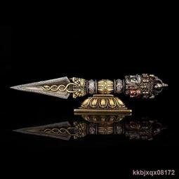 普巴金剛杵擺件三靣金剛橛客廳法器用品台灣盛凡純銅鎏金金剛杵 歷史價格詳細信息