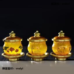 佛前供水杯佛仙用品佛道仙財神觀音聖水杯家用寺院水杯銅供杯 歷史價格詳細信息