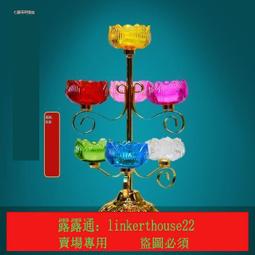 供佛燈琉璃旋轉供佛蓮花燈LED插電長明燈七彩家用寺廟佛燈水晶燈 歷史價格詳細信息