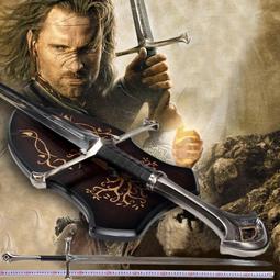 魔戒 阿拉貢 重鑄版 納西爾聖劍 經典騎士劍 全新款 西洋劍 精緻不鏽鋼金屬刀劍模型 COS武器道具 娛樂休閒 禮物收藏 歷史價格詳細信息