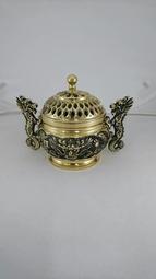 銅爐 淨香爐 檀香爐 獅頭爐 金爐 獅子爐 八卦爐 高5.9cm 歷史價格詳細信息