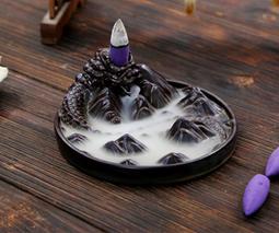 【免運】倒流香爐家用招財大號高山流水室內沈香薰爐檀香塔香創意茶道擺件 歷史價格詳細信息