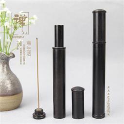 【小新宗教】正大 優質紫光檀黑檀鑲菩提子帶香插線香筒 沉香管臥香筒大量直銷 歷史價格詳細信息