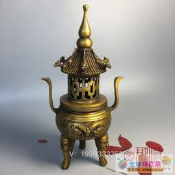 品雙龍戲珠臥香爐純銅仿古香爐家用室內線香爐宣德爐古典銅爐 歷史價格詳細信息