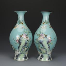 古董古玩瓷器收藏大清雍正年制粉彩壽桃紋瓶38/24老物件包老舊貨 歷史價格詳細信息