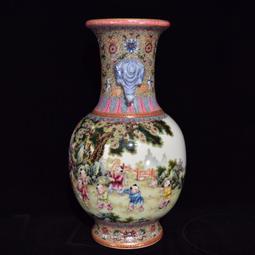 古董古玩老瓷器花瓶 清乾隆祭蘭鎏金壽字包銅回流尊瓶 老物件收藏 歷史價格詳細信息