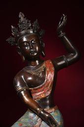 老銅胎泥金浮雕藏傳密宗金剛杵萬佛護法手搖鈴 歷史價格詳細信息