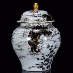 清雍正御制粉彩金地萬花將軍罐古董古玩收藏品真品景德鎮仿古瓷器 歷史價格詳細信息