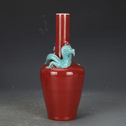 大清康熙豇豆紅搖鈴尊 景德鎮仿古瓷器古董古玩老貨收藏真品 歷史價格詳細信息