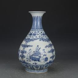 明成化瓷器青花嬰戲直頸瓶仿古瓷器古董古玩收藏真品明清老瓷器 歷史價格詳細信息