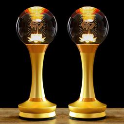 新款可充電蓮花燈菩薩供佛燈led七彩水晶琉璃佛佛前供燈長明燈 歷史價格詳細信息