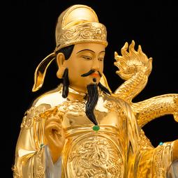 臺灣純銅鎏金鴻鈞老祖神像家用供奉道觀鴻鈞道人道家三清像祖師 歷史價格詳細信息