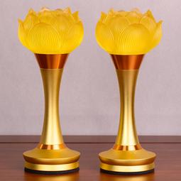 新款蓮花燈菩薩家用可充電供燈長明燈插電led佛前供燈佛堂神檯燈 歷史價格詳細信息