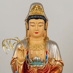 純銅貼金觀音菩薩家用供奉觀音佛像坐蓮南海觀世音娑婆三聖擺件 歷史價格詳細信息