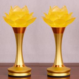 新款蓮花燈菩薩佛前佛供燈觀音燈一對家用插電供奉供佛水晶神臺燈 歷史價格詳細信息