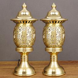 純銅供燈長明燈家用佛燈佛前供燈插電七彩led蓮花燈菩薩佛堂供燈 價格比較,價格查詢,歷史價格詳細信息