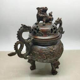 工藝擺件-純銅香爐家用室內香薰爐檀香供佛沉香盤香爐復古創意擺件三足香爐 優品旗艦 歷史價格詳細信息