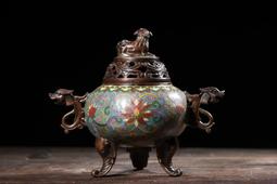 景泰藍純銅香爐家用供奉招財觀音菩薩財神爺室內家庭供佛蓮花香爐 歷史價格詳細信息