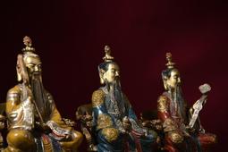 太上老君神像純銅坐山三清道德天尊黃銅佛像三清道祖桌面供奉擺件 歷史價格詳細信息