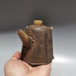 紫砂壺 宜興名家原礦陳腐紫泥紫砂壺純手工 龍瀛泡茶壺大容量420毫升茶具~定金-有意請咨詢 歷史價格詳細信息