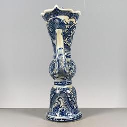 古董老瓷器清代同治年制粉彩藍獅子太保天球瓶賞瓶老物件傳世收藏 歷史價格詳細信息