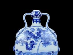 古董古玩老瓷器花瓶 清康熙青花山水撣瓶一對 包老保真老物件收藏 歷史價格詳細信息