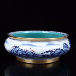 古董古玩瓷器清代康熙青花嬰戲圖柴窯手繪筆筒收藏老物件文房器 歷史價格詳細信息