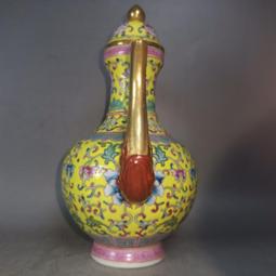 古董古玩瓷器收藏清代雍正琺瑯彩花卉紋茶盞一對【10x12.5cm】 歷史價格詳細信息