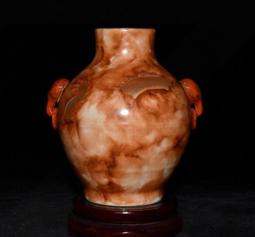 古董老瓷器清代同治年制粉彩藍獅子太保天球瓶賞瓶老物件傳世收藏 歷史價格詳細信息