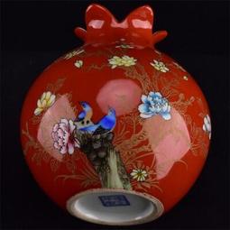 古董古玩瓷器收藏大清雍正年制斗彩八桃五福梅瓶 31/28.5老物件 歷史價格詳細信息