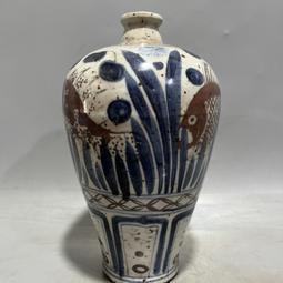 古董古玩瓷器收藏元代青花手繪鬼谷子下山罐老物件【28.8x34cm】 歷史價格詳細信息