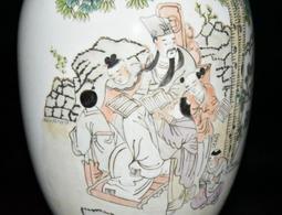 古董古玩瓷器清代光緒粉彩讀書教子人物故事冬瓜罐34x22.5cm 價格比較,價格查詢,歷史價格詳細信息