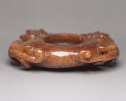 紅山文化博物古玩古董玉器老玉手把件掛件 動物和田玉豬龍10019 歷史價格詳細信息