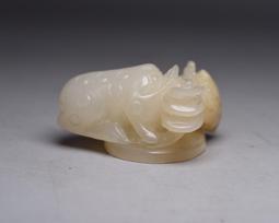 紅山文化玉古玩古董老玉雜項收藏鐵石鐵隕石雙魚玉佩老物 歷史價格詳細信息