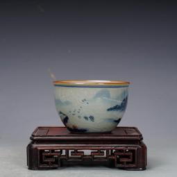 景德鎮仿古老陶泥青花龍鳳紋主人品茗杯古董古玩舊貨老貨收藏真品 歷史價格詳細信息
