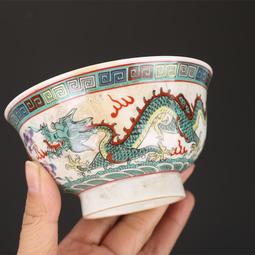 老廠貨景德鎮紅旗瓷廠五六七老物件青花龍紋盤古董古玩舊貨收藏 歷史價格詳細信息