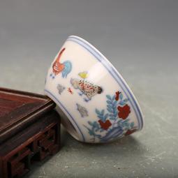 古董古玩瓷器收藏明代成化斗彩手繪柴窯花卉紋盤子4.7x22.5擺件 歷史價格詳細信息