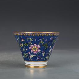 古董古玩老瓷器花清乾隆琺瑯彩鏤空纏枝花卉紋雙耳瓶 老物件收藏 歷史價格詳細信息