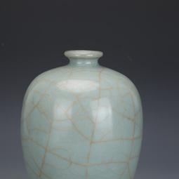 南宋官窯粉青釉花觚 古董古玩收藏品真品 仿古瓷器 宋瓷擺件 歷史價格詳細信息