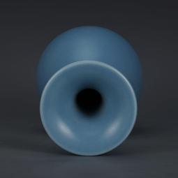 清乾隆天藍釉膽式瓶 古董古玩景德鎮仿古做舊瓷器收藏品擺件 歷史價格詳細信息