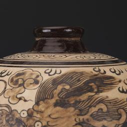 宋吉州窯黑釉褐彩虎紋茶盞 仿古瓷器古董古玩老貨收藏真品 歷史價格詳細信息