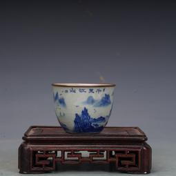 景德鎮仿古老陶泥青花龍鳳紋主人品茗杯古董古玩舊貨老貨收藏真品 歷史價格詳細信息
