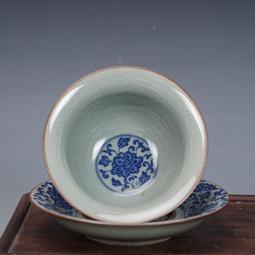 景德鎮仿古老陶泥青花龍鳳紋主人品茗杯古董古玩舊貨老貨收藏真品 歷史價格詳細信息